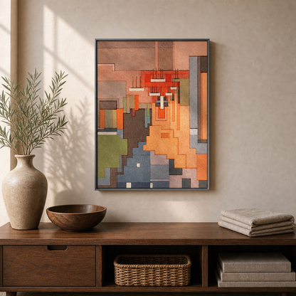 Terracotta Cubism Abstract Geometric