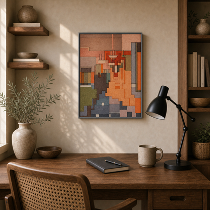Terracotta Cubism Abstract Geometric