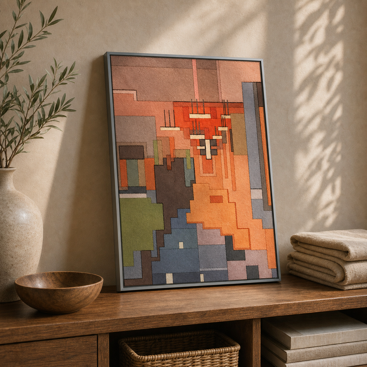Terracotta Cubism Abstract Geometric