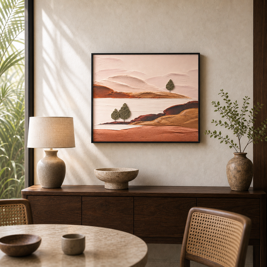 Terracotta Horizon Clay Abstract