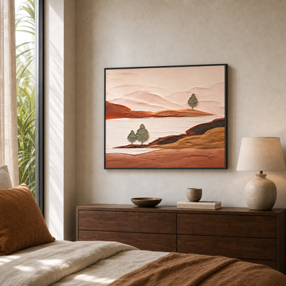 Terracotta Horizon Clay Abstract