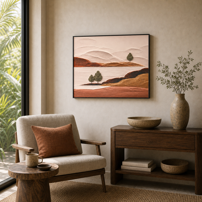 Terracotta Horizon Clay Abstract