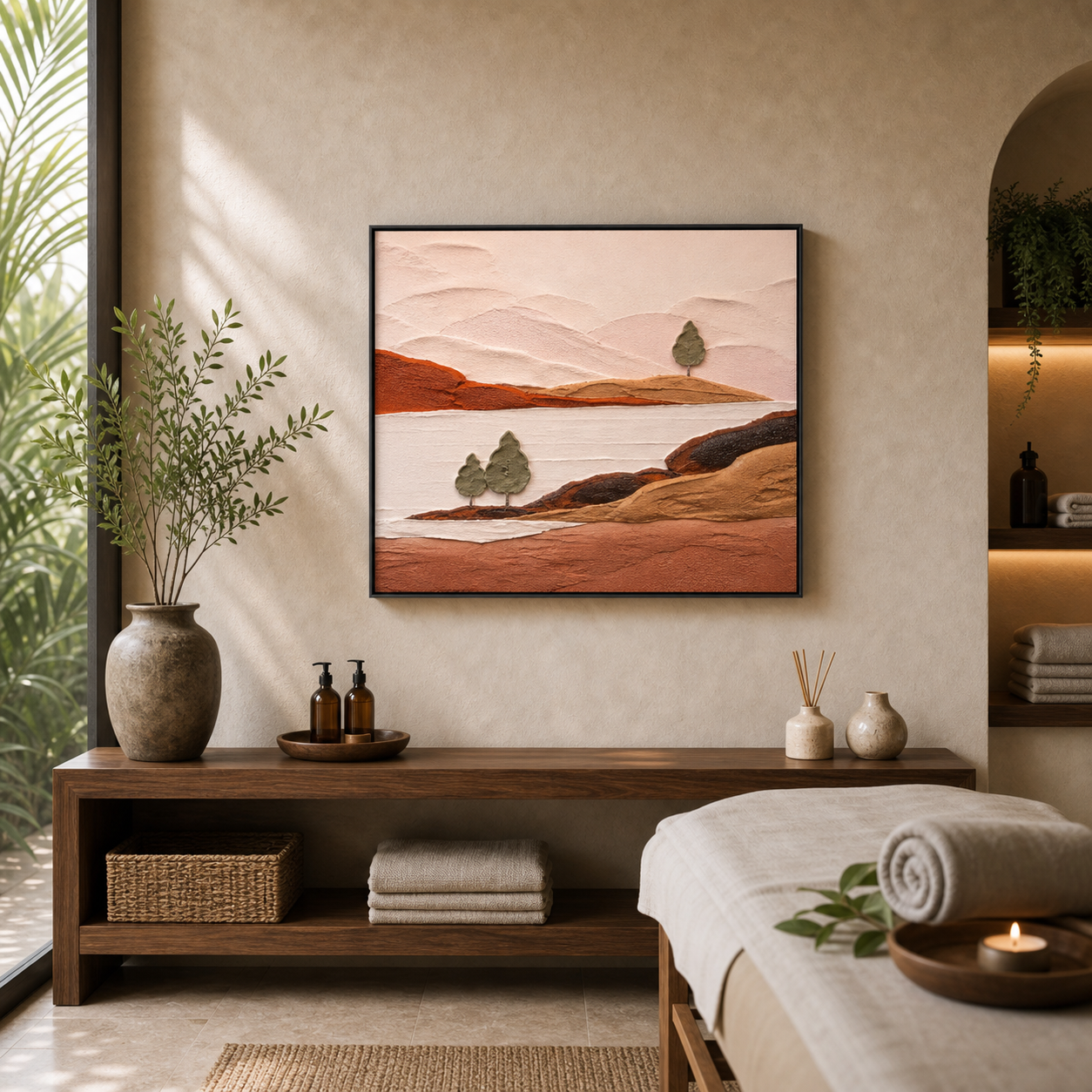 Terracotta Horizon Clay Abstract