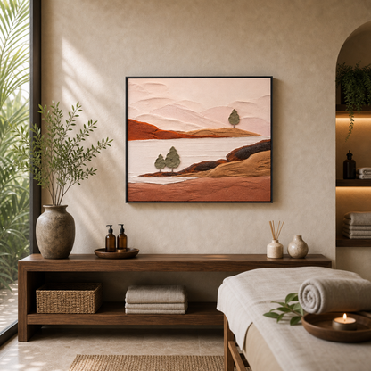 Terracotta Horizon Clay Abstract