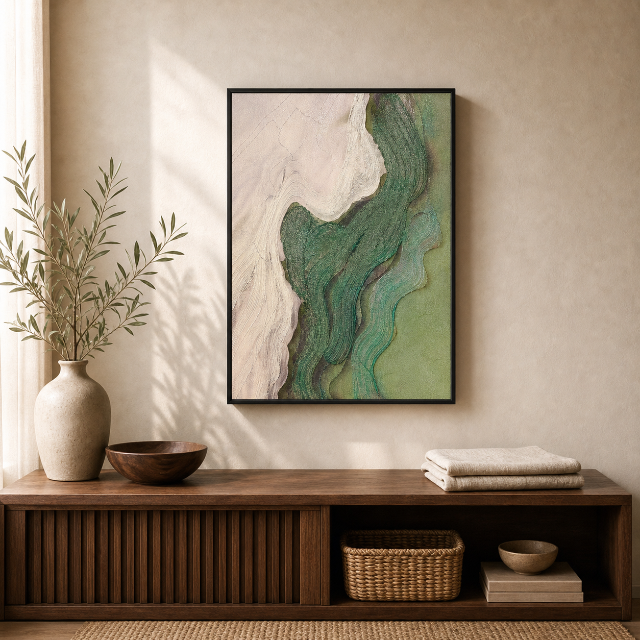 Verdant Flow Abstract Topographic