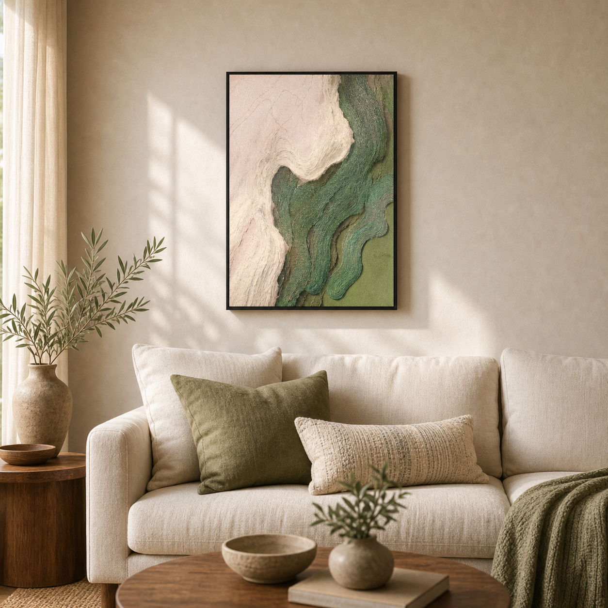 Verdant Flow Abstract Topographic