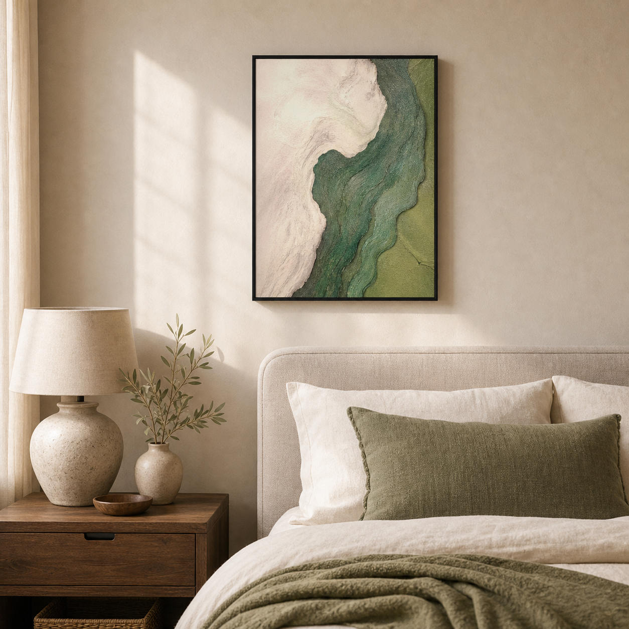 Verdant Flow Abstract Topographic