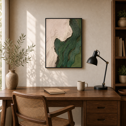Verdant Flow Abstract Topographic