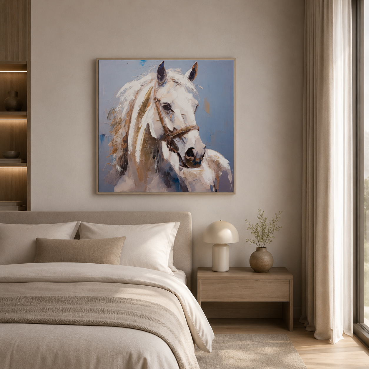 Majestic White Stallion