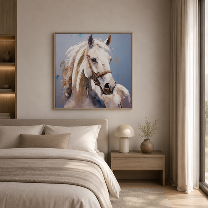 Majestic White Stallion