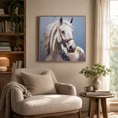Majestic White Stallion
