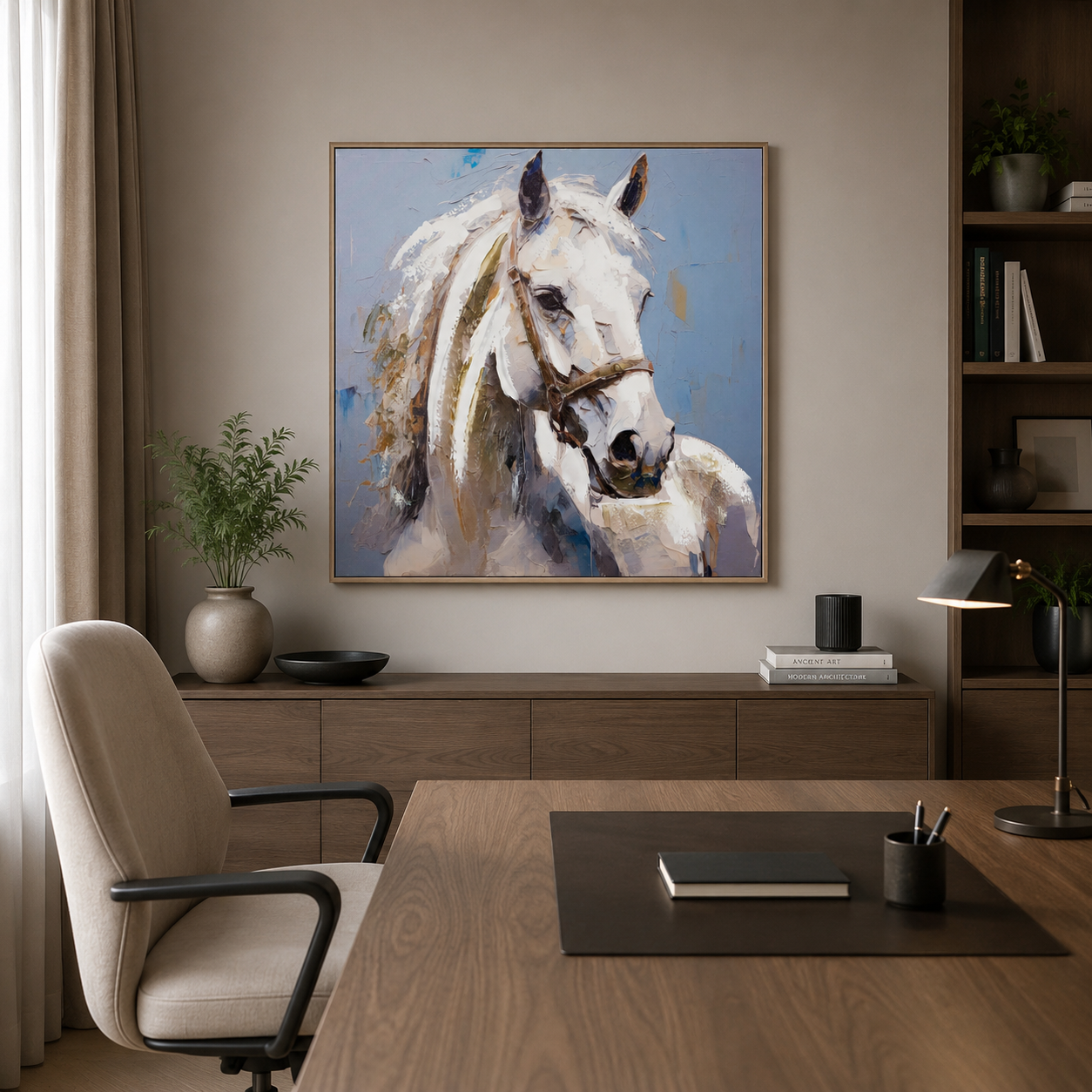 Majestic White Stallion