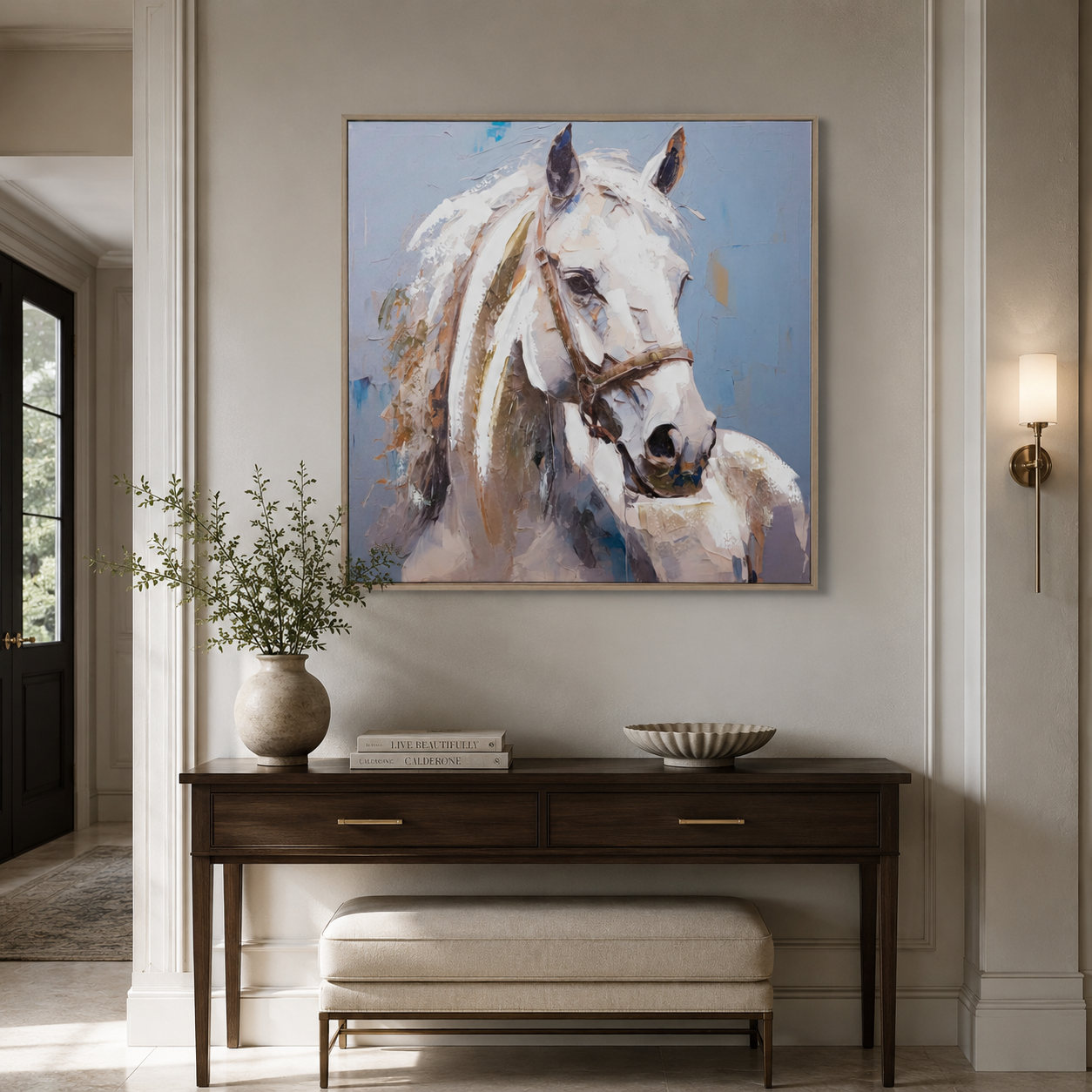 Majestic White Stallion